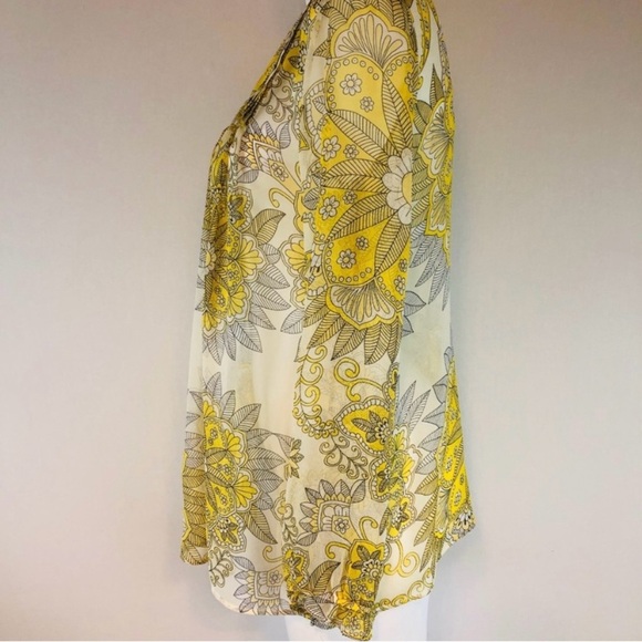 Julie Brown Silk sheer V-Neck Tunic - Sz 2 - Picture 4 of 15